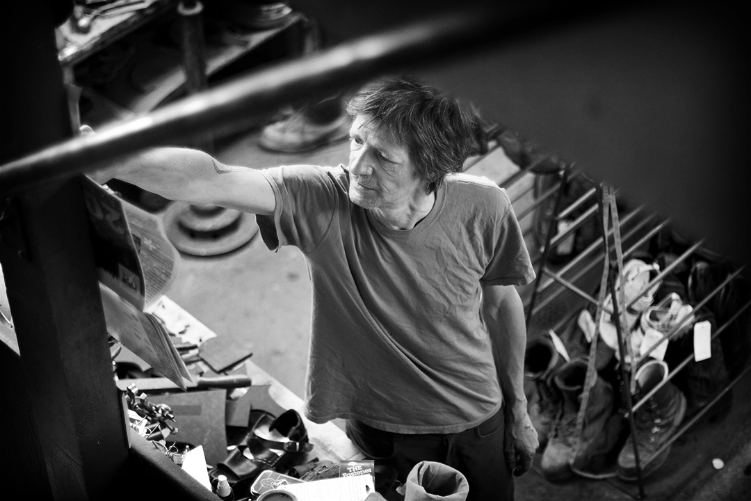 Landis cobbler portrait in Durango Colorado