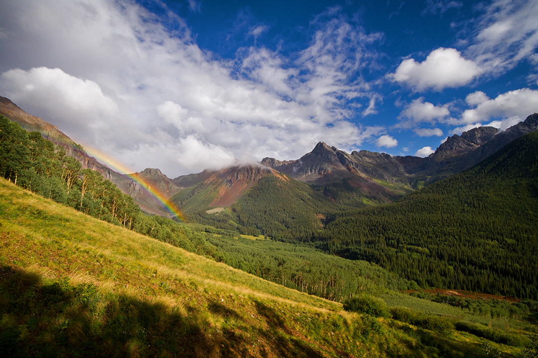 Photograph of rainbow on Ophir Pass Colorado